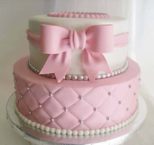 bolo rosa 2 andares