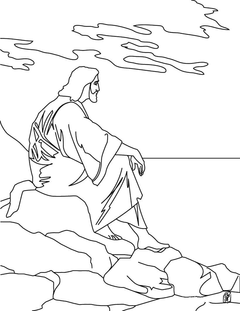 desenho para pintar Jesus