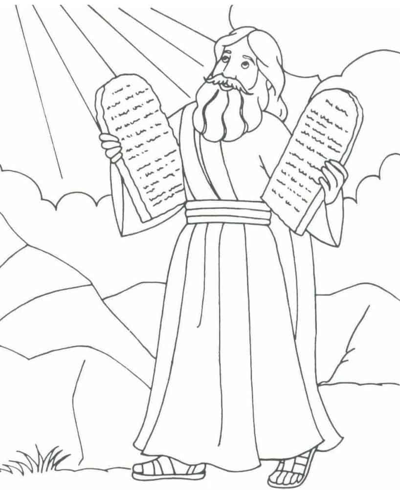 Moisés com as tábuas do mandamento