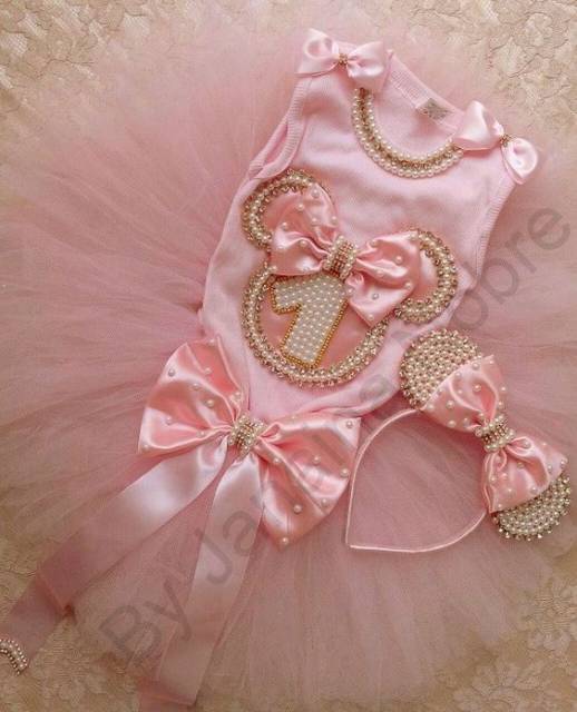 Roupa de bailarina para bebê rosa.