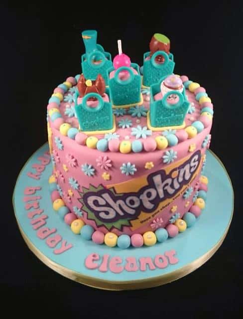 ideias para bolos decorados Festa Shopkins