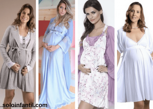 camisolas para grávidas com robes