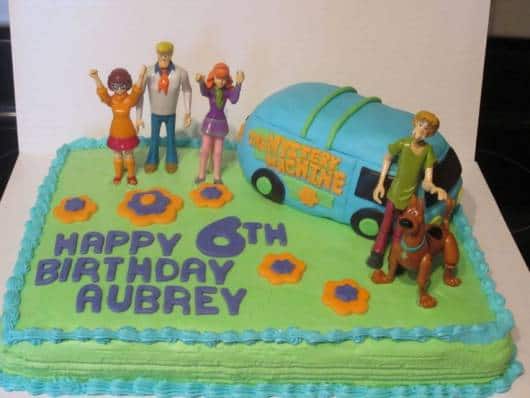 bolo decorado para Festa Scooby-Doo