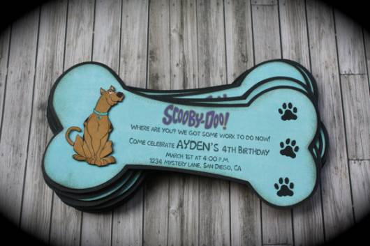 convite personalizado para Festa Scooby-Doo