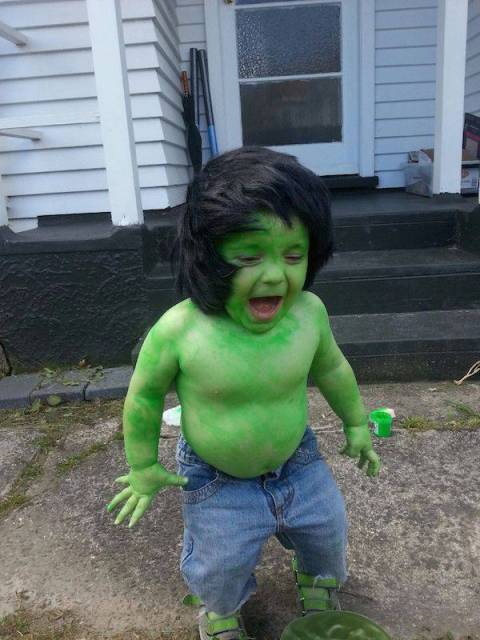 fantasia do Hulk Infantil com calça jeans