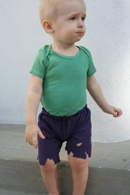 fantasia do Hulk Infantil com camisa verde
