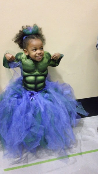 fantasia do Hulk Infantil com saia para menina