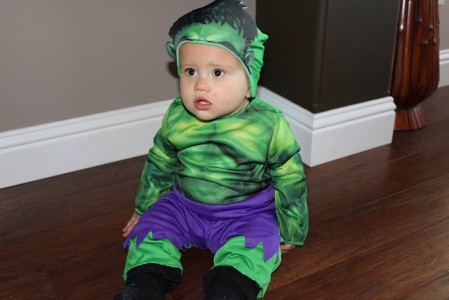 fantasia do Hulk Infantil para bebê pronta