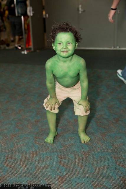 ideias para fantasia do Hulk Infantil