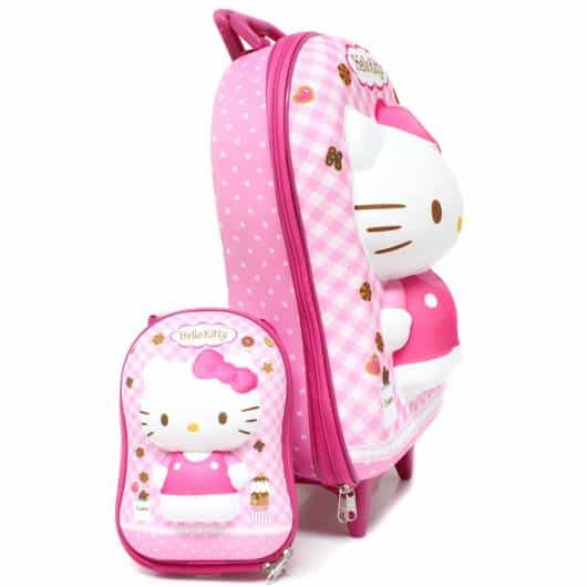 mochila infantil com lancheira da Hello Kitty