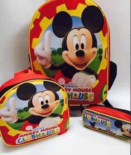 mochila infantil com lancheira do Mickey