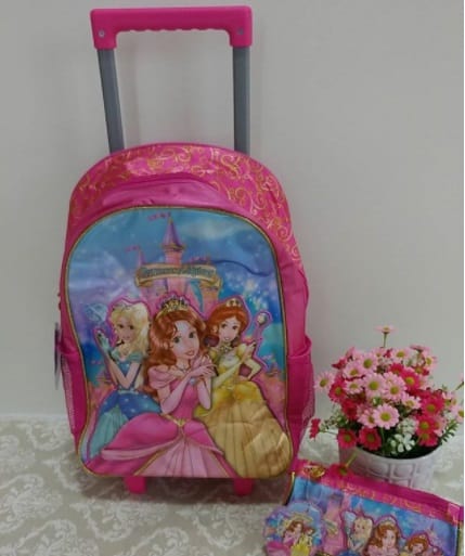 mochila rosa princesas