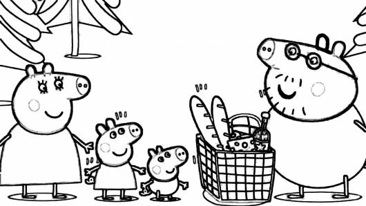 desenhos para colorir Peppa Pig no mercado
