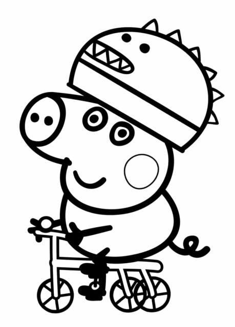 desenhos para colorir Peppa Pig cachorro 