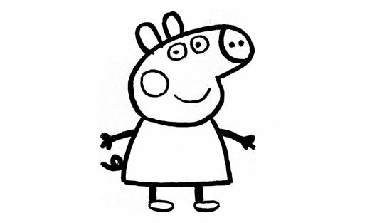 desenhos para colorir Peppa Pig somente peppa