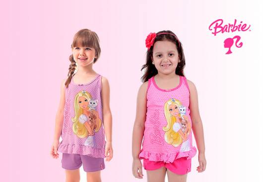 Pijamas de verão da Barbie