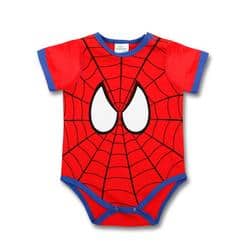 Body Infantil com estampa do Homem Aranha
