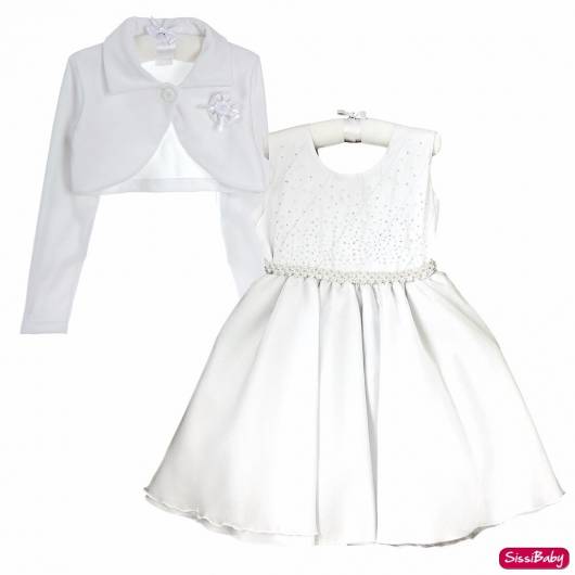 Bolero Infantil Branco para usar com vestido