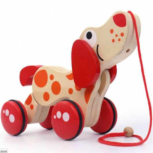 Brinquedos Antigos de madeira cachorro