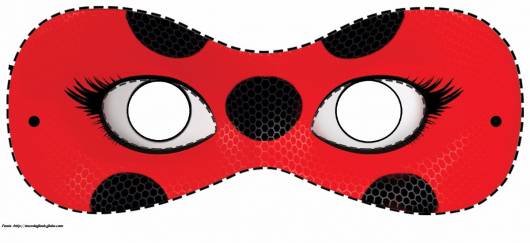 molde máscara Ladybug 
