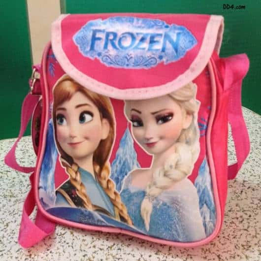 mochila rosa Anna e Elsa