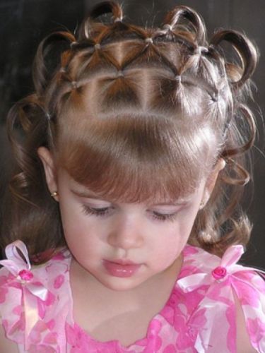 Penteado Infantil para cabelo curto elásticos com elásticos