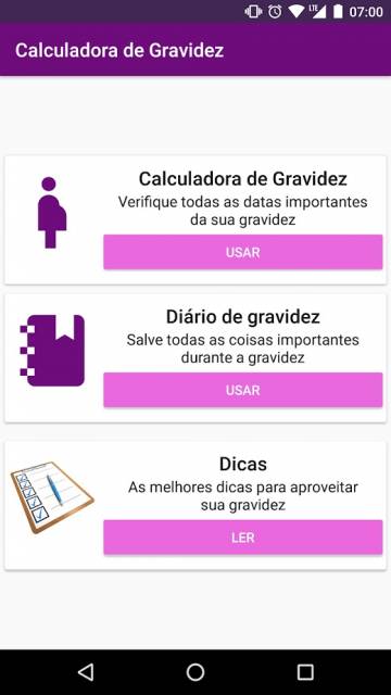 app Calculadora de Gravidez