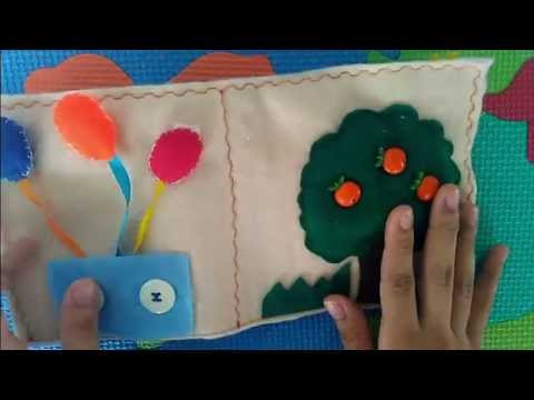 Livro infantil interativo com macieira 