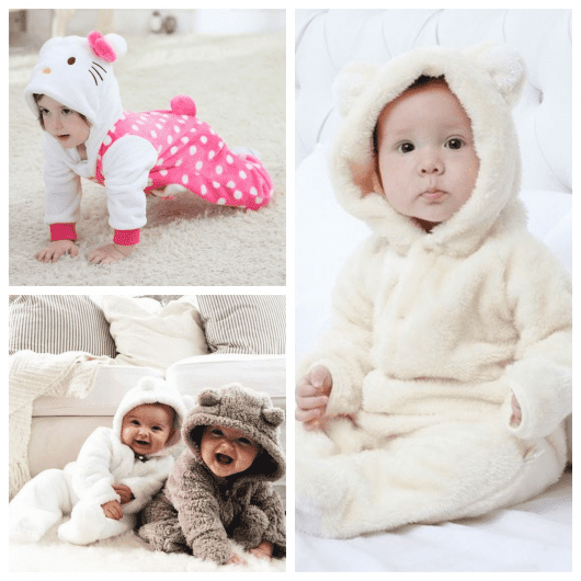 pijama macacão de animal para bebê
