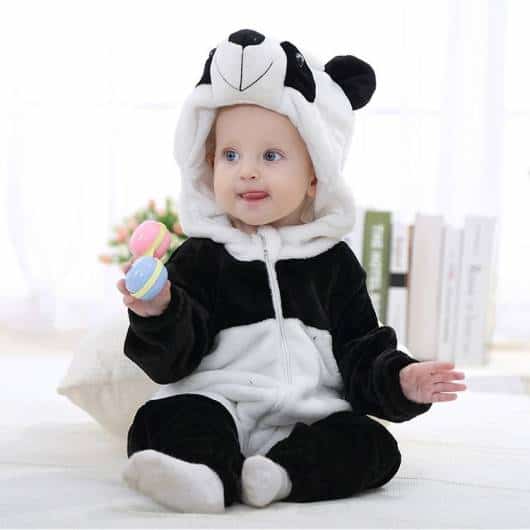 Pijama de panda para bebês