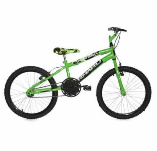 bicicleta verde sem rodinhas