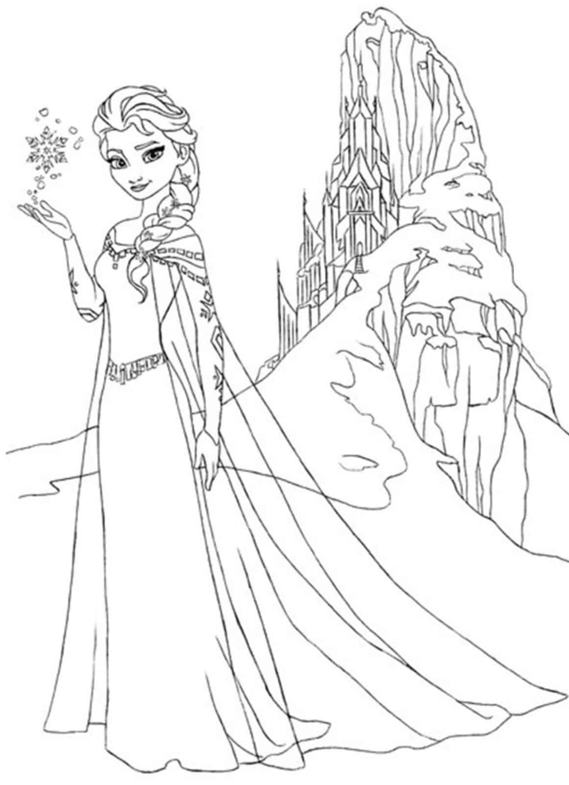 princesa Elsa e o castelo