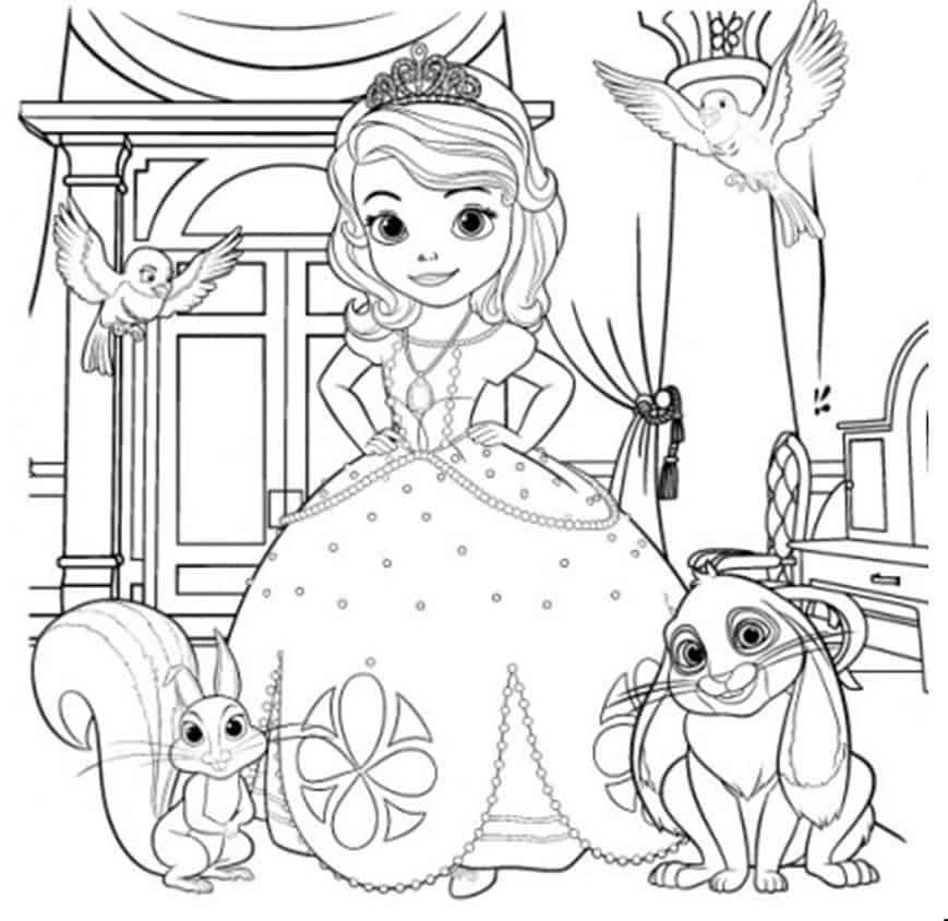 desenho grátis princesa Sofia