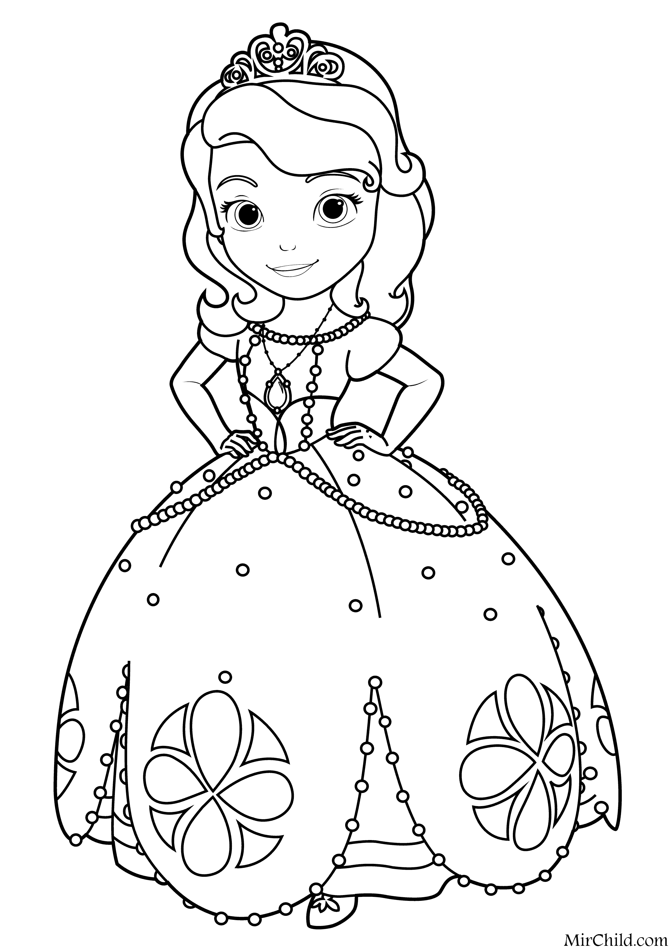 desenho para imprimir princesa Sofia