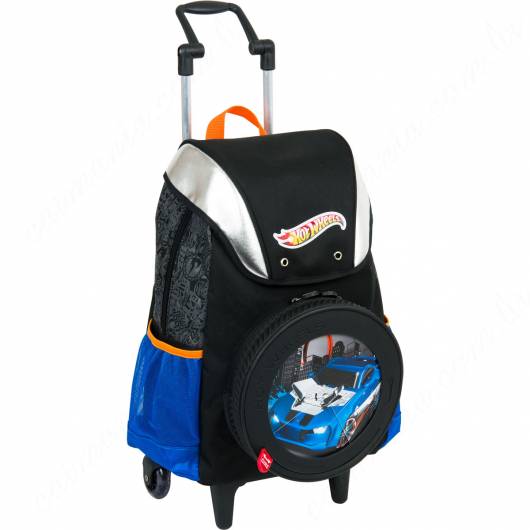 Veja ideia de mochila Hot Wheels com compartimento externo
