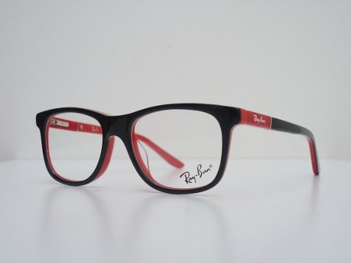 óculos preto e vermelho Ray Ban
