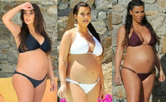 Looks de Kim Kardashian quando estava grávida