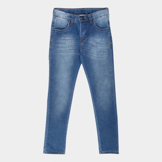 Calça jeans infantil masculina simples - Zattini