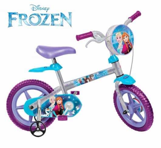 Modelo de bicicleta infantil feminina inspirada na Frozen