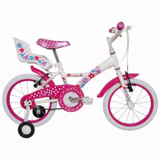 Bicicleta feminina com cadeirinha para carregar bonecas