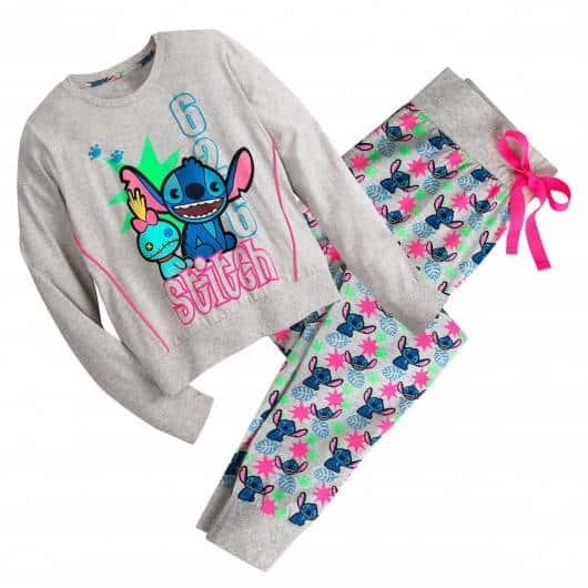 Pijama Stitch de inverno com calça e blusa