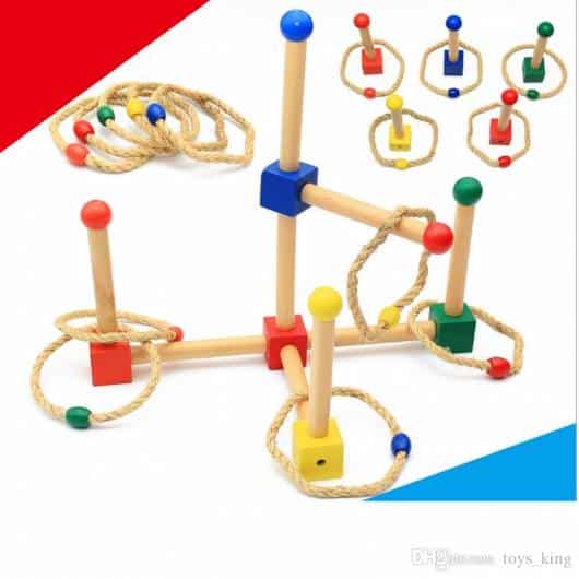 Presente Dia das Crianças brinquedo montessori jogar argolas