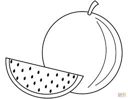 dicas de desenhos de frutas para colorir com melancia