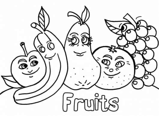 dicas de desenhos de frutas para colorir
