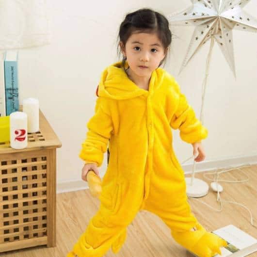 Pijama Pikachu Infantil amarelo