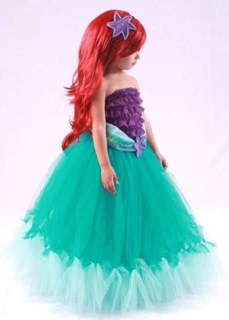 Vestido longo infantil: Ariel