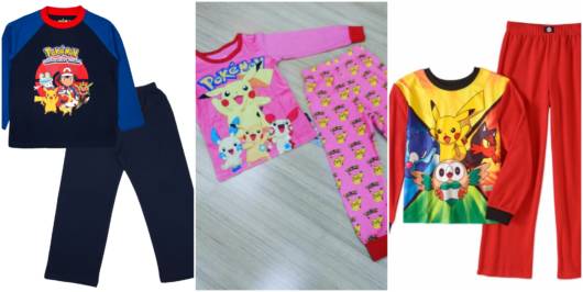 pijamas pokemon para meninos e meninas