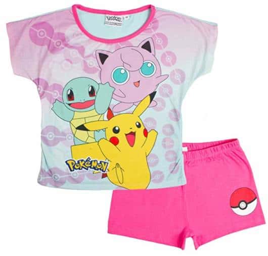 Pijama de verão para meninas do Pokemon