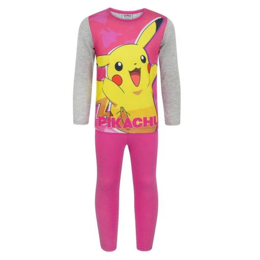 Modelo de pijama pokemon na cor pink