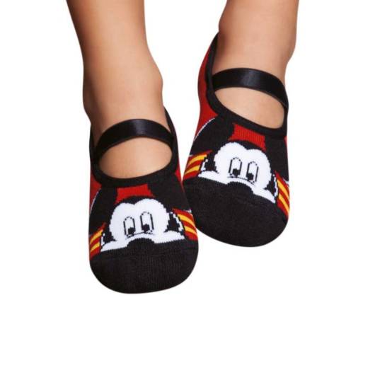 Meia sapatilha para bebês com estampa do Mickey